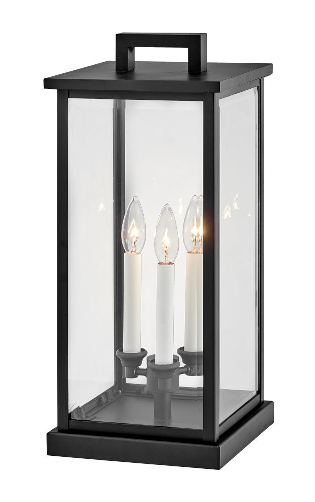 Hinkley 20017BK-LV Medium Pier Mount Lantern