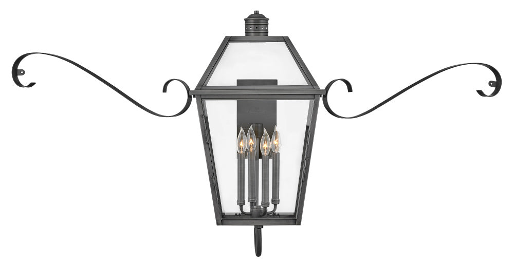 Hinkley 2775BLB-SCR Extra Large Wall Mount Lantern with Scroll