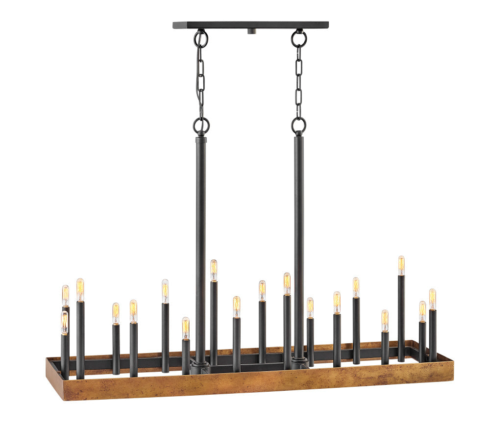 Hinkley 3868WA Large Eighteen Light Linear Chandelier
