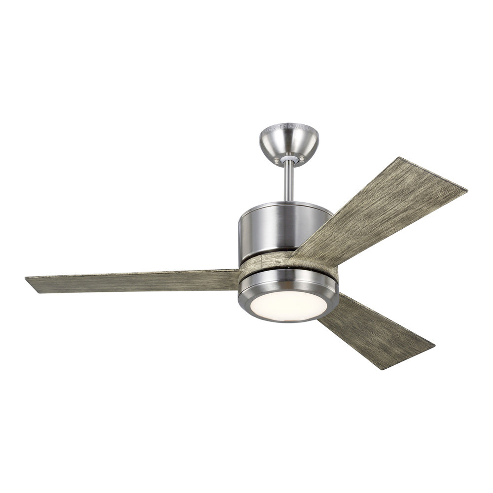 Generation Lighting 3VNR42BSLGD-V1 Vision 42 LED - Brushed Steel w LGWO Blades