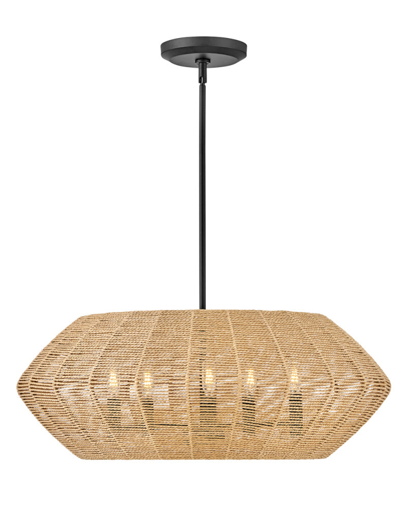 Hinkley 40384BLK-CML Medium Convertible Drum Chandelier