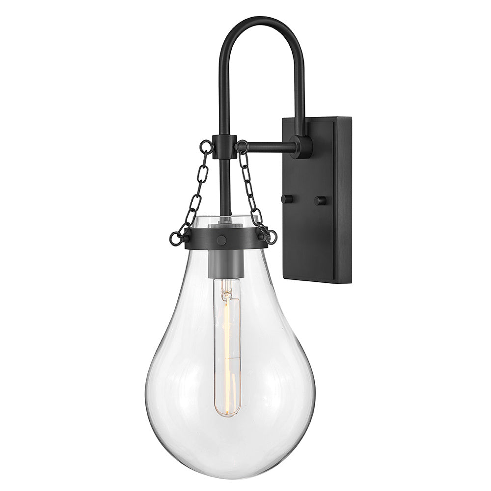 Hinkley 46050BK Large Single Light Sconce