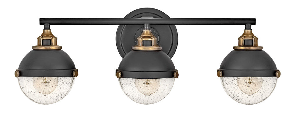 Hinkley 5173BK Medium Three Light Vanity