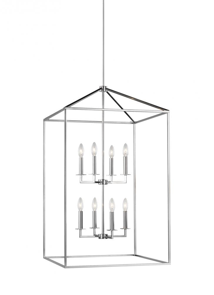 Generation Lighting 5315008-05 Perryton transitional 8-light indoor dimmable extra large ceiling pendant hanging chandelier light i
