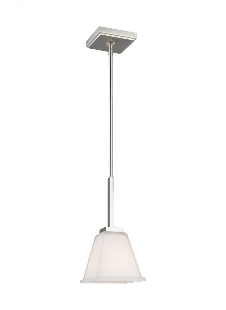 Generation Lighting 6113701-962 Ellis Harper classic 1-light indoor dimmable ceiling hanging single pendant light in brushed nickel