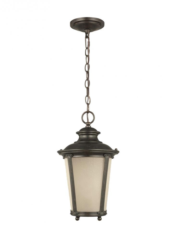Generation Lighting 62240EN3-780 Cape May traditional 1-light LED outdoor exterior hanging ceiling pendant in burled iron grey finish
