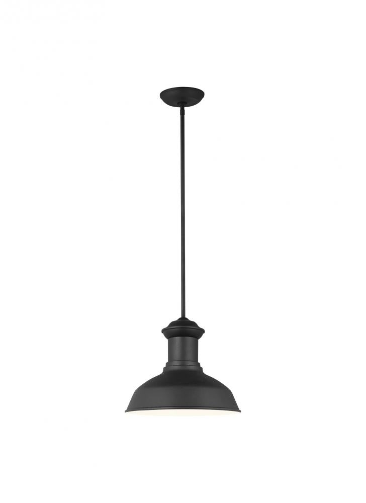 Generation Lighting 6247701EN3-12 Fredricksburg traditional 1-light LED outdoor exterior Dark Sky compliant ceiling hanging pendant in