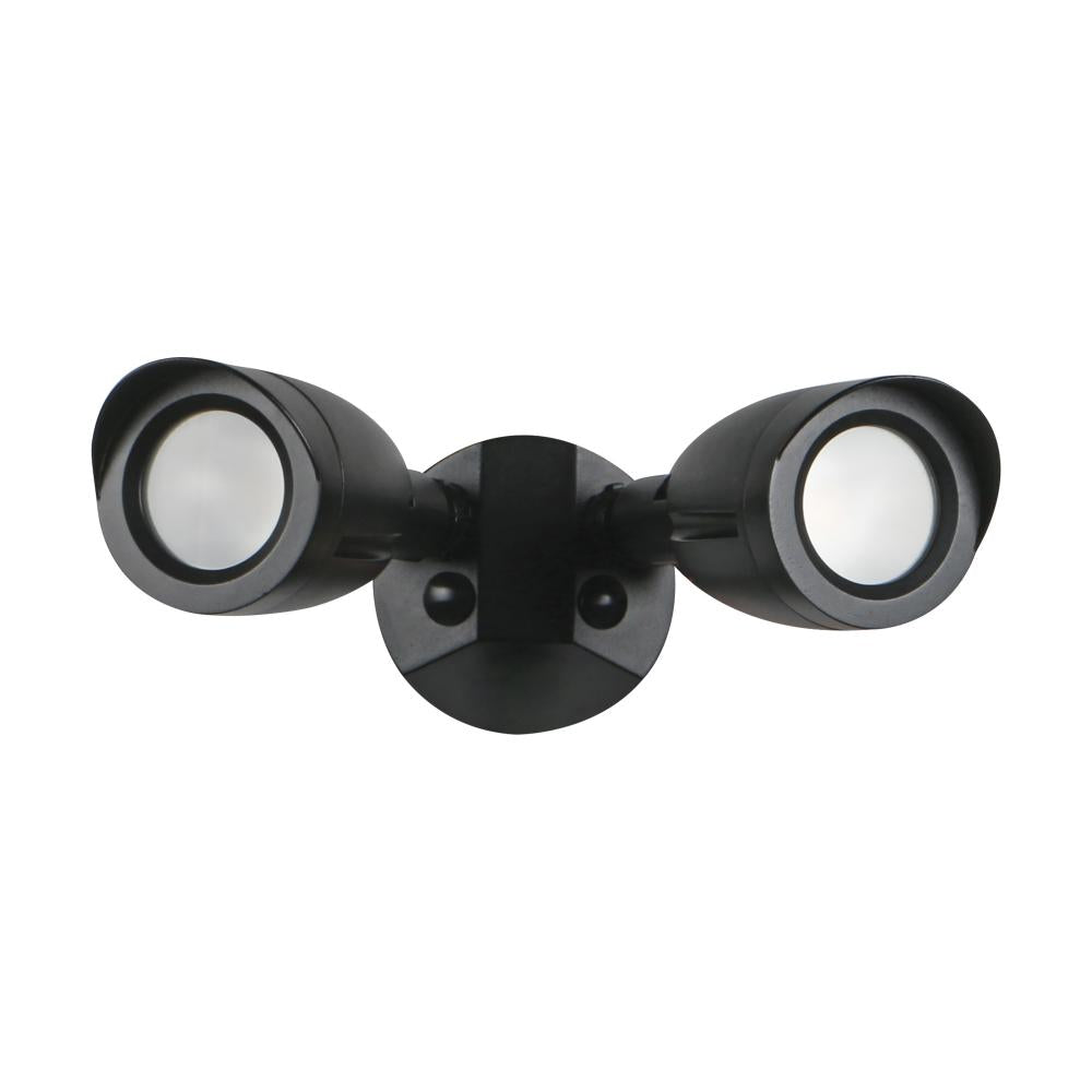 Nuvo 65-714 LED Security Light; Dual Head; Black Finish; 3000K