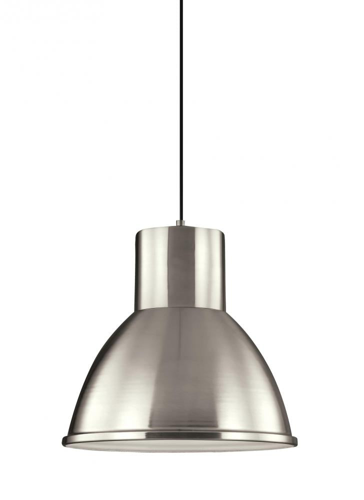 Generation Lighting 6517401EN3-962 Division Street contemporary 1-light LED indoor dimmable ceiling hanging single pendant light in bru