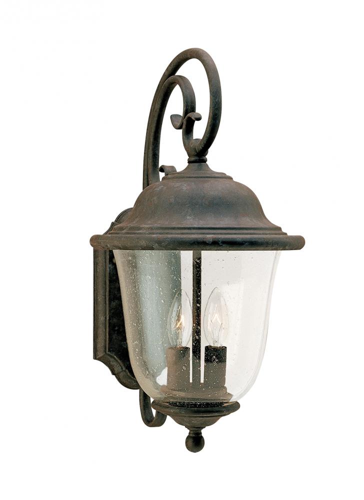 Generation Lighting 8460EN-46 Trafalgar traditional 2-light LED outdoor exterior large wall lantern sconce in oxidized bronze fini