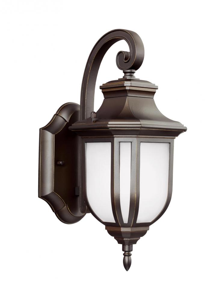 Generation Lighting 8536301EN3-71 Childress traditional 1-light LED outdoor exterior small wall lantern sconce in antique bronze finis