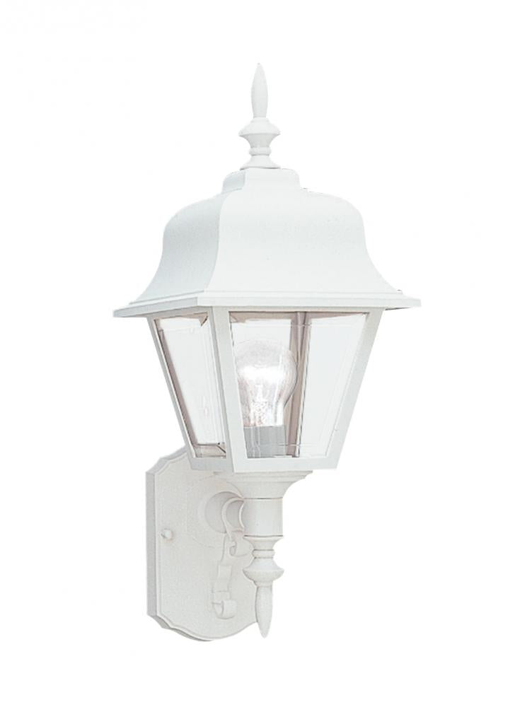 Generation Lighting 8765-15 Polycarbonate Outdoor traditional 1-light outdoor exterior large wall lantern sconce in white finish
