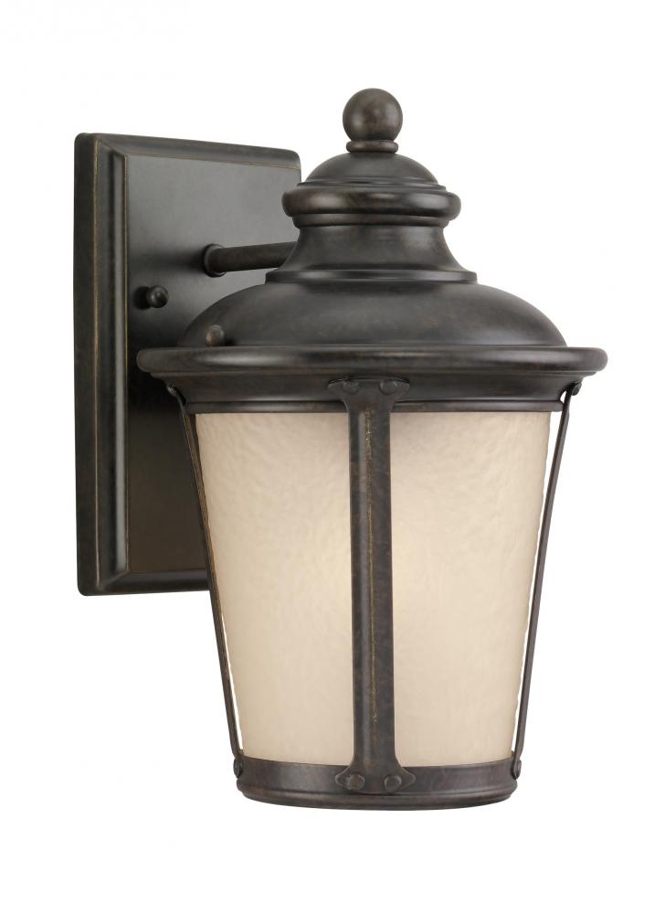 Generation Lighting 88240EN3-780 Cape May traditional 1-light LED outdoor exterior small wall lantern sconce in burled iron grey fini