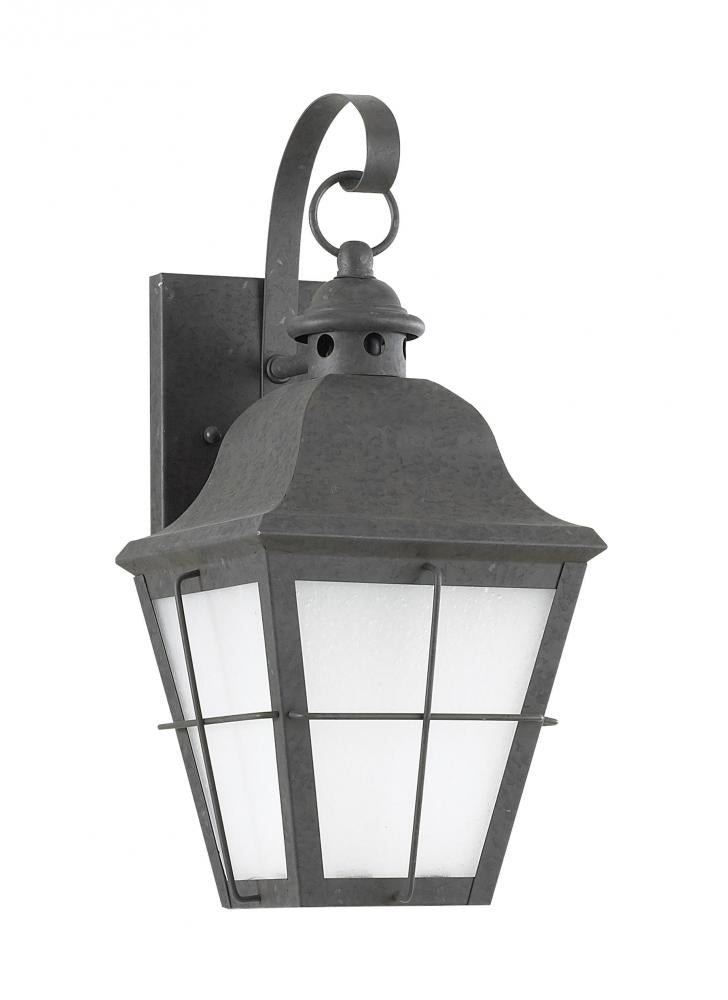 Generation Lighting 89062EN3-46 Chatham traditional 1-light LED medium outdoor exterior wall lantern sconce in oxidized bronze finis
