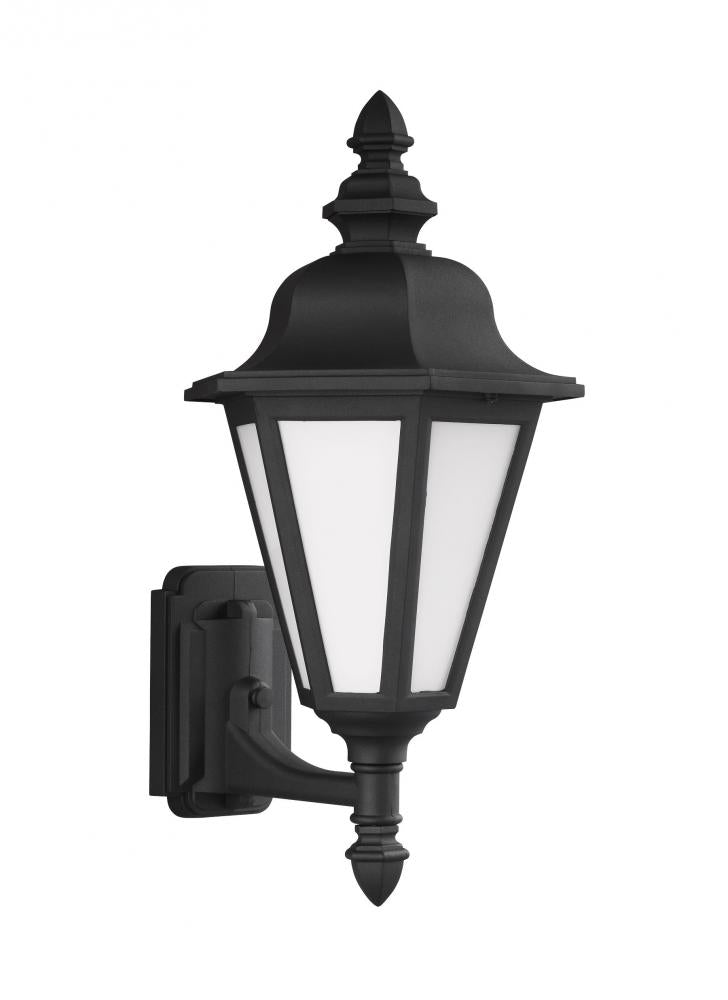 Generation Lighting 89824EN3-12 Brentwood traditional 1-light LED outdoor exterior medium uplight outdoor wall lantern sconce in bla