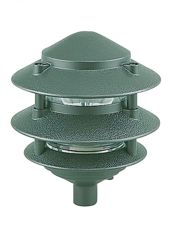 Generation Lighting 9226-95 Landscape Lighting transitional 1-light outdoor exterior path in emerald green finish with clear gla