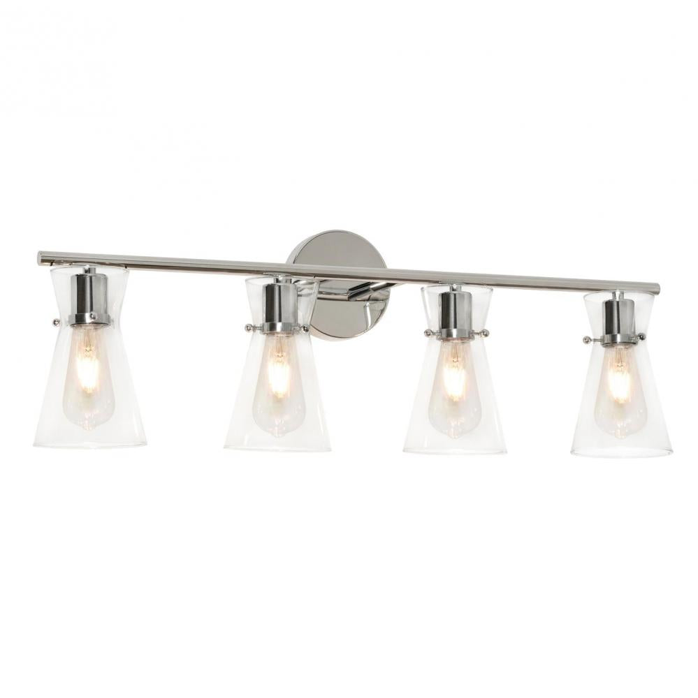 AFX AMDV3310MBPC AMANDA VANITY MEDIUM BASE; CHROME; CLEAR GLASS