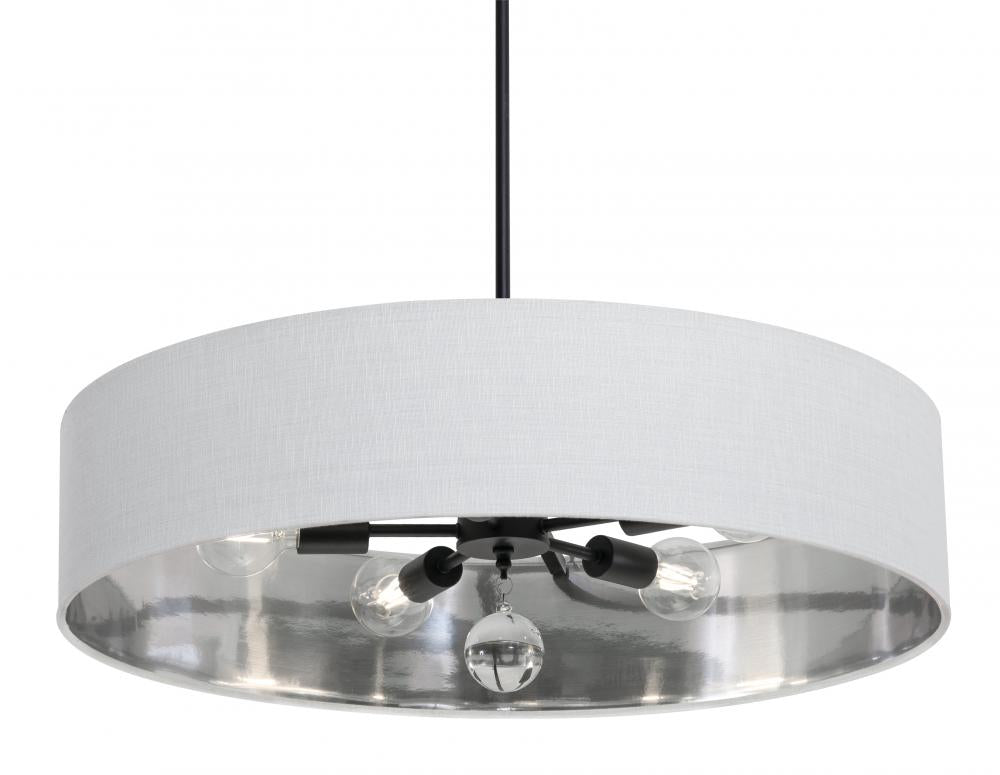 AFX CLNP30MBBK-WHSL Celine Pendant 30'' Medium Base BK - WHSL shade