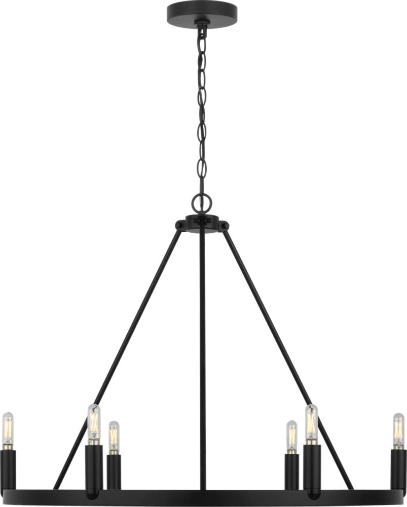 Generation Lighting GLC2016MBK Mirla Six Light Chandelier
