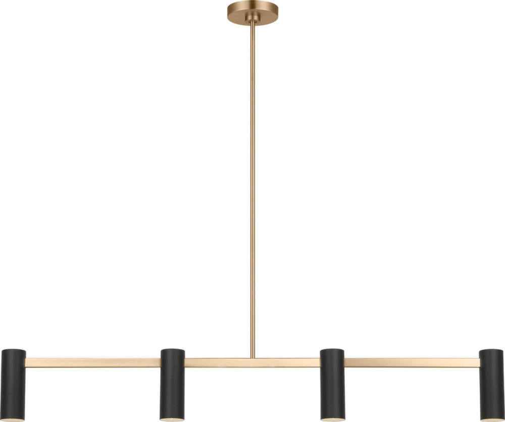 Generation Lighting GLC2074SB Zentro Four Light Linear Chandelier