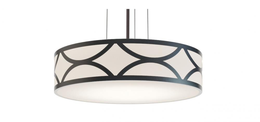 AFX LAKP20MBBK Lake 3 Light 20'' Pendant, 120V, BK