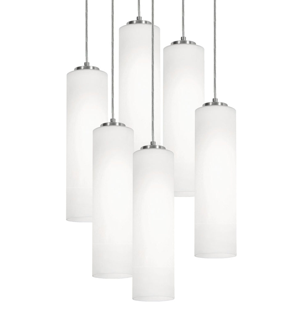 AFX LEOP0412MBSNRND6 Leo 6 Light Round Pendant,120V,60W,SN