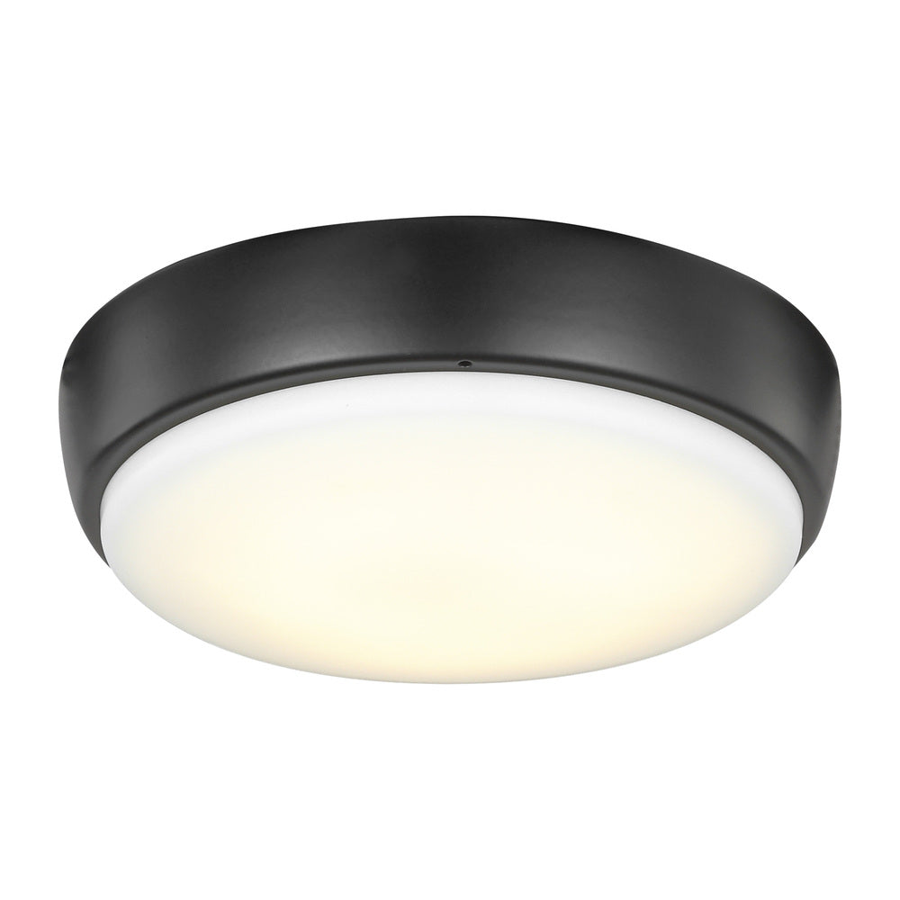 Generation Lighting MC264BK 7" LED Light Kit in Matte Black with Frosted Acrylic Shade