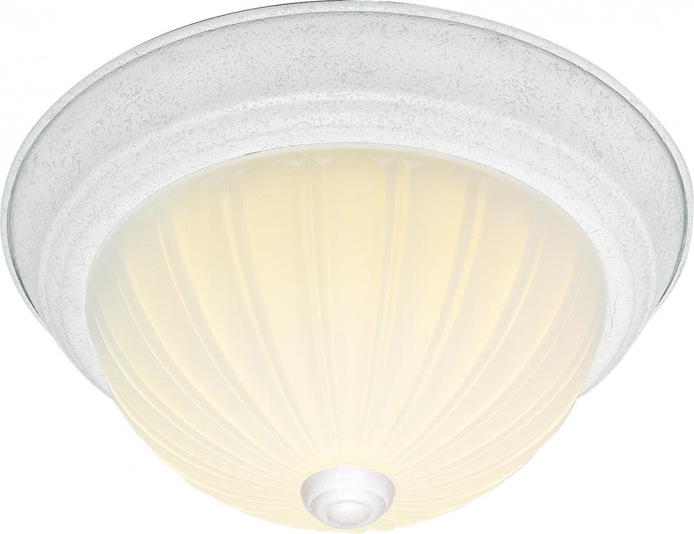 Nuvo SF76-127 2 Light - 13" Flush with Frosted Melon Glass - Textured