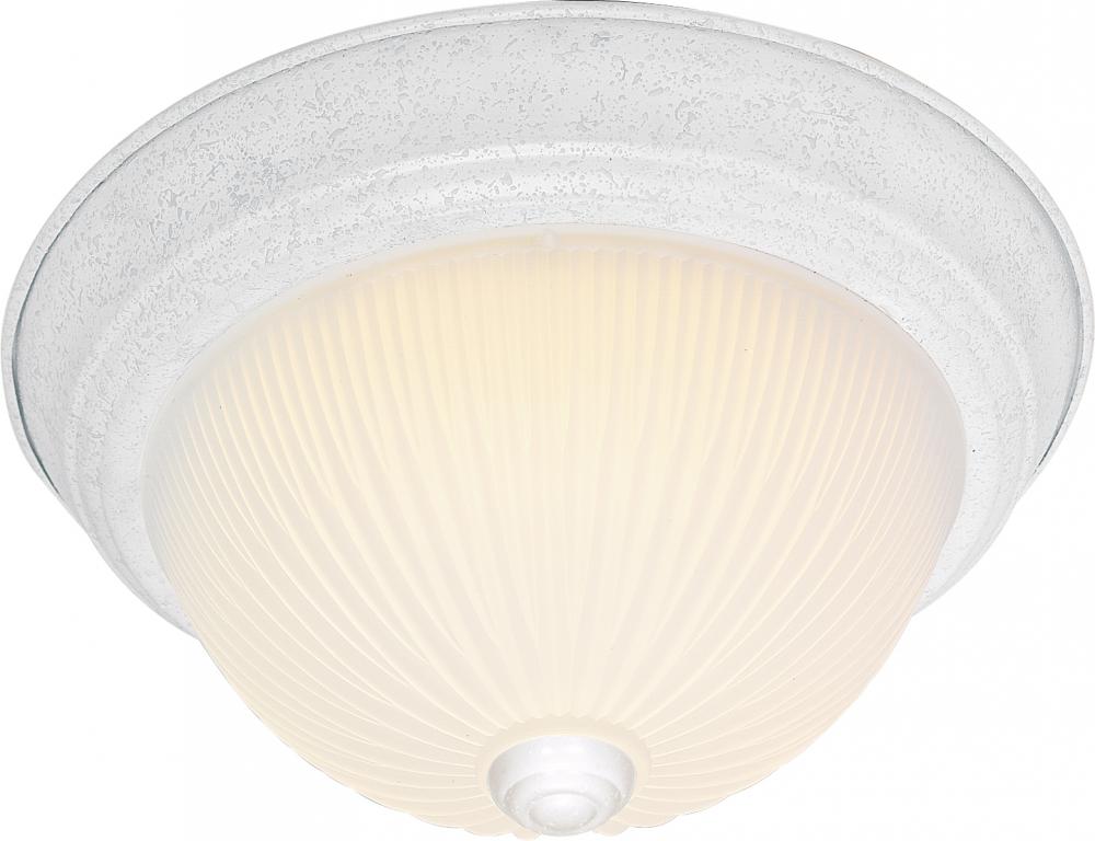 Nuvo SF76-133 2 Light - 13" Flush with Frosted Ribbed - Textured White