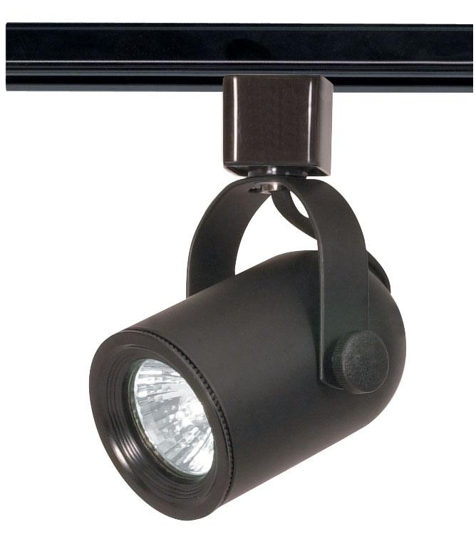 Nuvo TH316 1 Light - MR16 - 120V Track Head - Round Back - Black Finis
