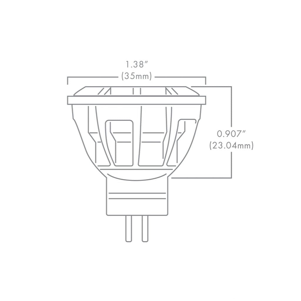Brilliance MR11-2-3000-120 • MR11 LED Bulb 2W, 3000K & 120°
