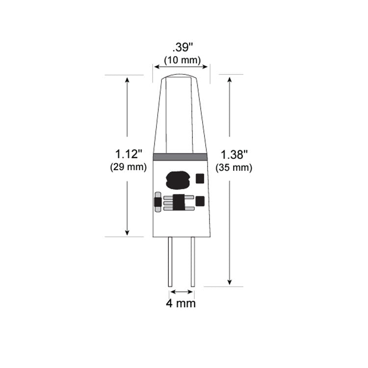 Dauer 487170-2700K • G4 2COB Encapsulated LED 2W & 2700K
