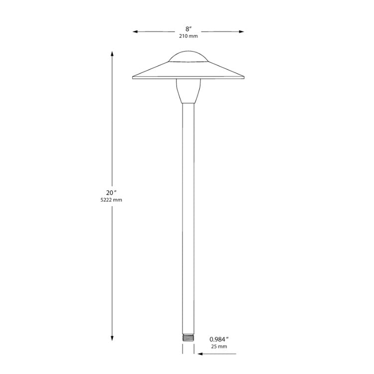 Dauer 490111 • AMANI 8" Dome Path Light