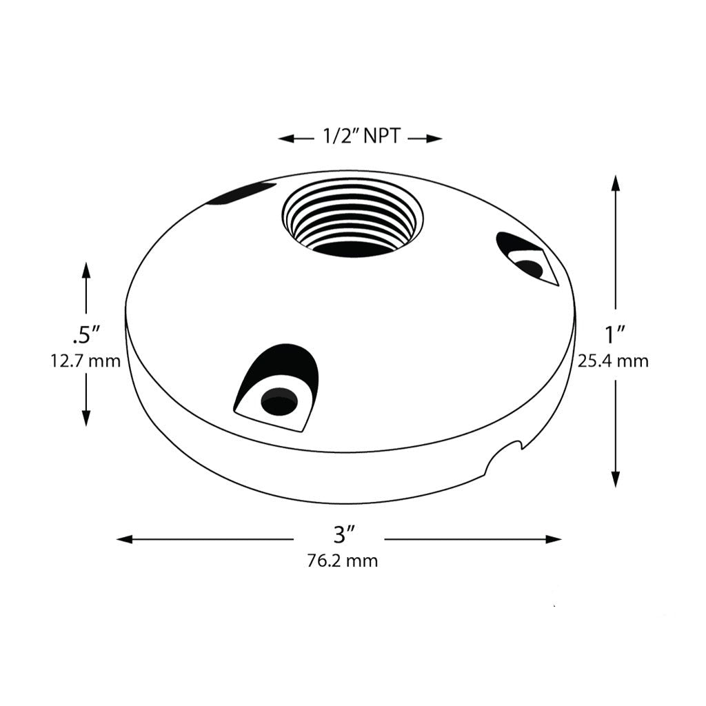 Dauer 490048 • Brass Tapered Surface Mount