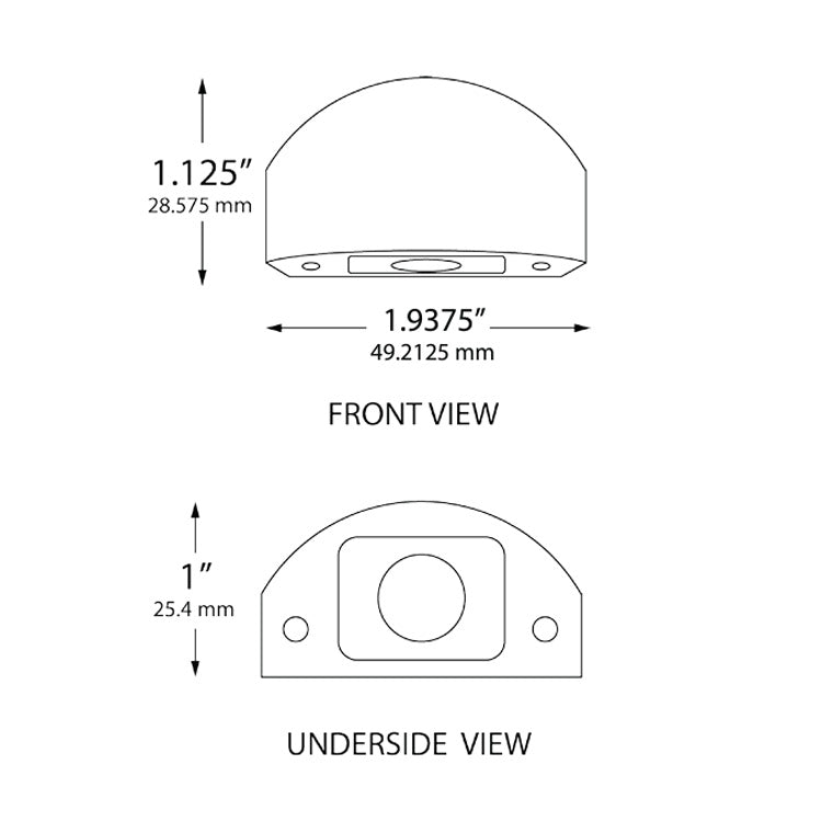 Dauer 490074-WH-3K • BUTTONWOOD Micro-Deck Light 3000K WHITE