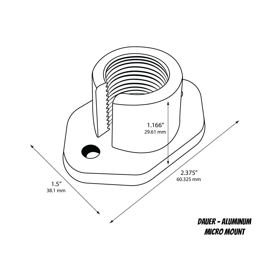 Dauer 490186 • Aluminum Micro Surface Mount