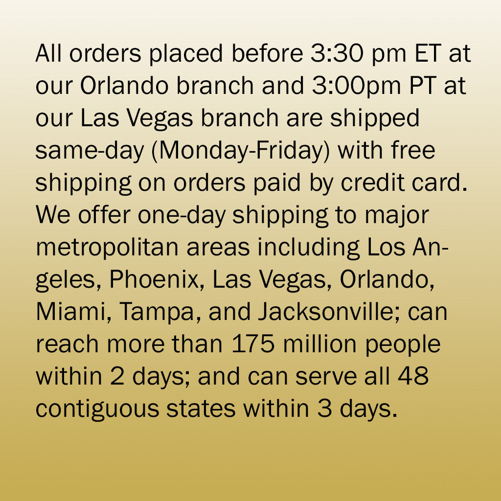 FAST, SAME DAY SHIPPING