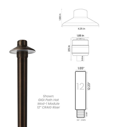 Path Light Kit with CRAIG (1.65") Riser • 2700/3000K - Path Light from 702 Lighting in Las Vegas