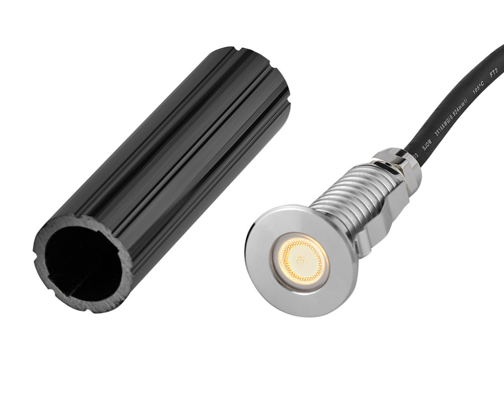 Hinkley 15074SS Small Stainless Steel LED Round Button Light