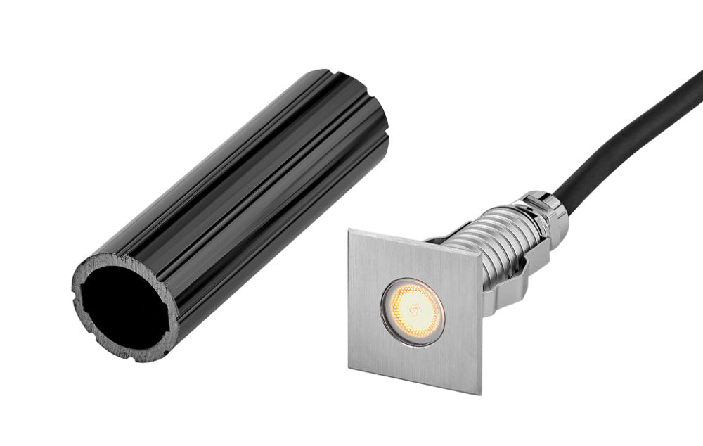 Hinkley 15084SS Small Stainless Steel LED Square Button Light