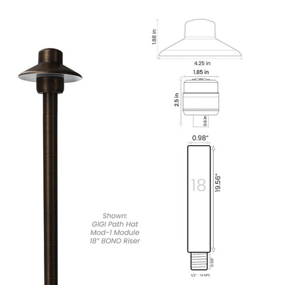 Path Light Kit with BONO (.98") Riser • 2700/3000K - Path Light from 702 Lighting in Las Vegas