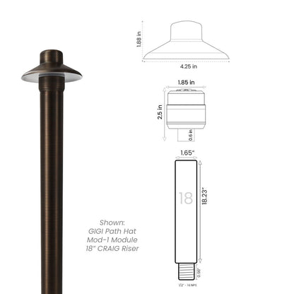Path Light Kit with CRAIG (1.65") Riser • 2700/3000K - Path Light from 702 Lighting in Las Vegas