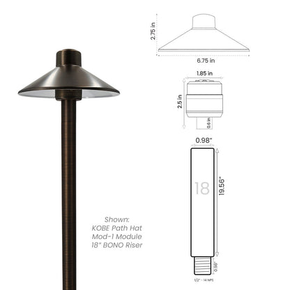 Path Light Kit with BONO (.98") Riser • 2700/3000K - Path Light from 702 Lighting in Las Vegas