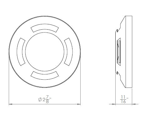 WAC Lighting 2501 - 2″ Surface Mount, Quad Directional, Submersible IP68, 3000K - Hardscape - All Lighting Direct