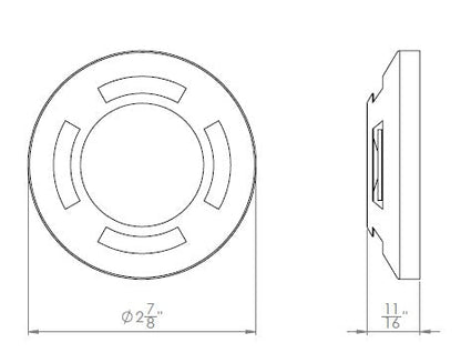 WAC Lighting 2501 - 2″ Surface Mount, Quad Directional, Submersible IP68, 3000K - Hardscape - All Lighting Direct