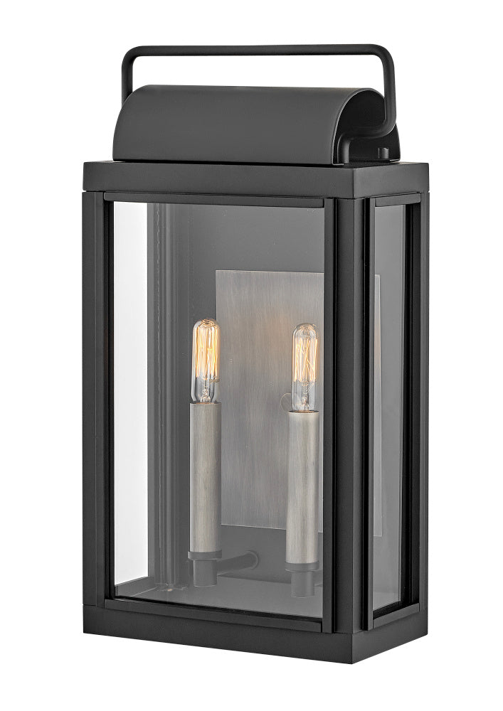 Hinkley 2844BK Medium Wide Wall Mount Lantern