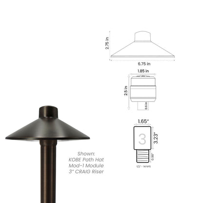 Path Light Kit with CRAIG (1.65") Riser • 2700/3000K - Path Light from 702 Lighting in Las Vegas