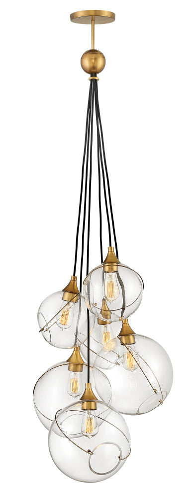Hinkley 30306HBR Medium Six Light Multi Tier Chandelier