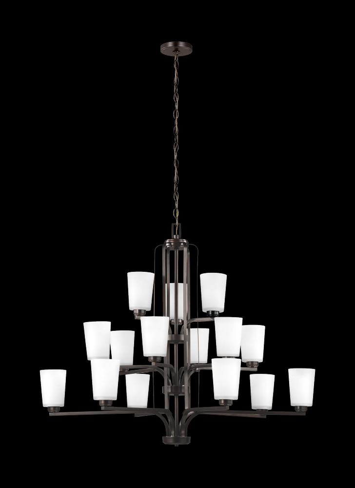 Generation Lighting 3128915-710 Franport Fifteen Light Chandelier