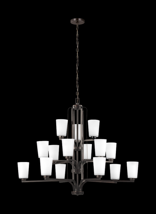 Generation Lighting 3128915-710 Franport Fifteen Light Chandelier